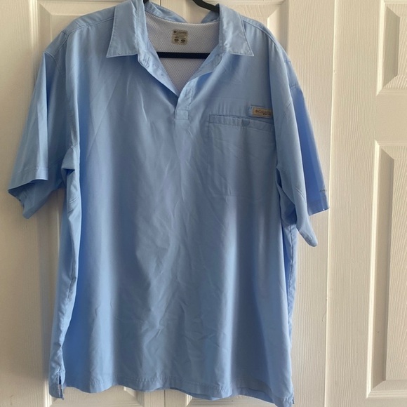Columbia PFG light blue shirt sleeve button up size XXL‎ - Picture 1 of 5
